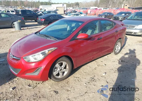 2014 Hyundai Elantra Se z USA, uszkodzony, nr VIN 5NPDH4AE7EH495643